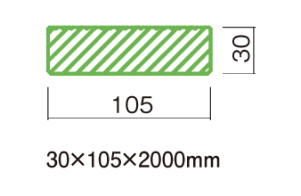 E09：30×105無垢片面リブ図